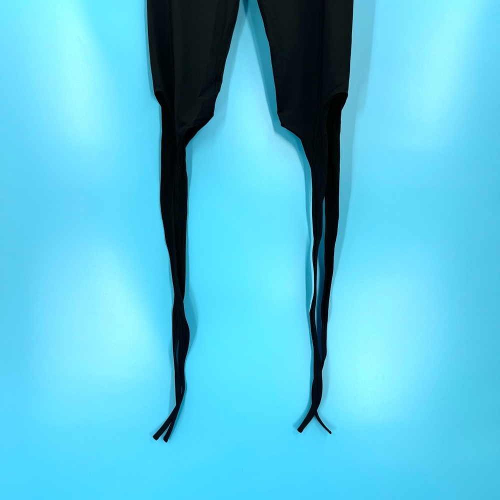 Womens Bandage Skinny Sport Yoga Leggings - Black - Picture 4 of 10